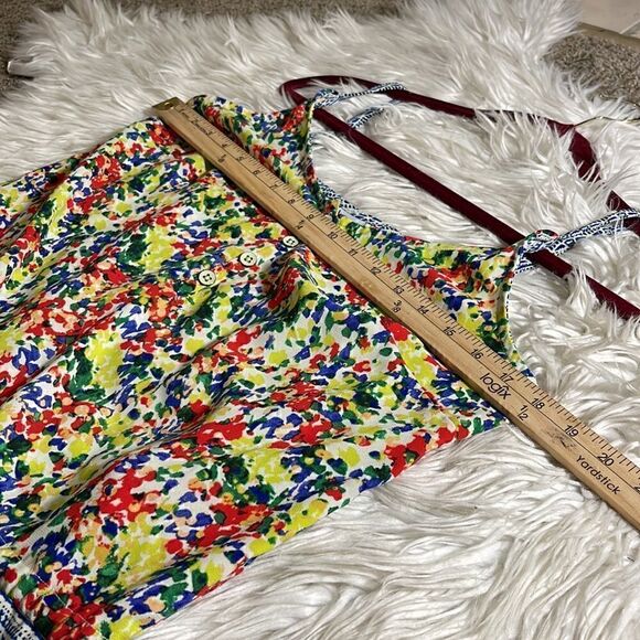 Cabi Romper Womens Size Small fiesta Floral Cruise yacht jumpsuit light Fun - Picture 9 of 9